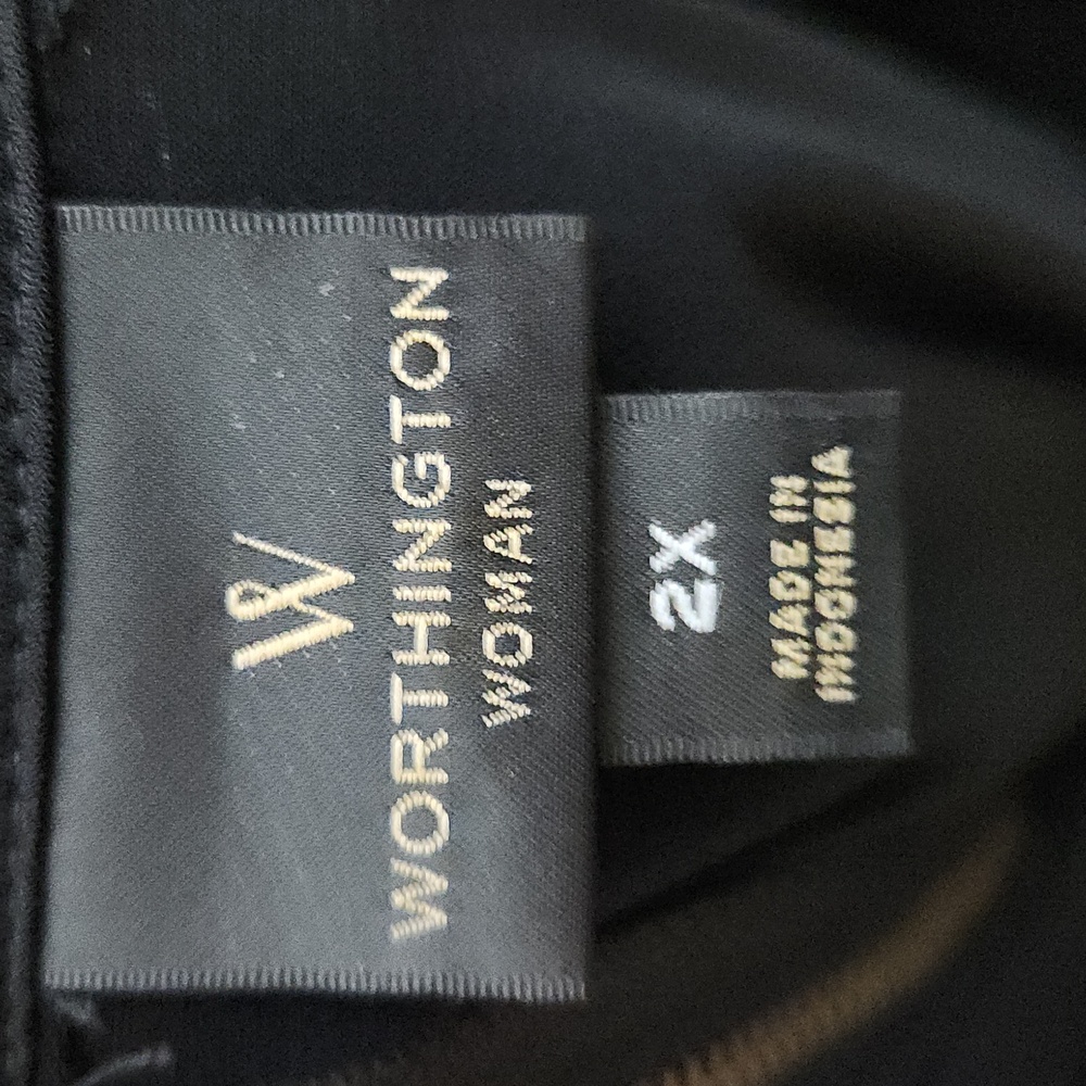 Worthington Black SZ 2X Dressy Tank - Picture 6 of 7